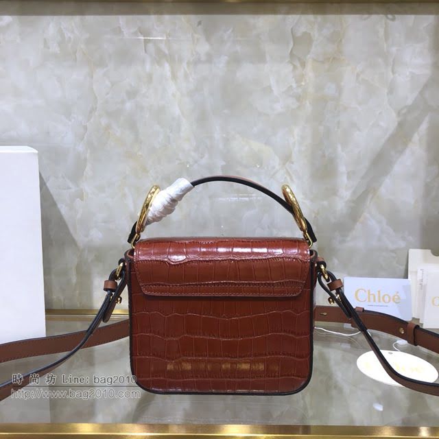 Chloe女包 克洛伊經典C Bag鱷魚壓紋手袋 Chole手提肩背斜挎包  jjh1361